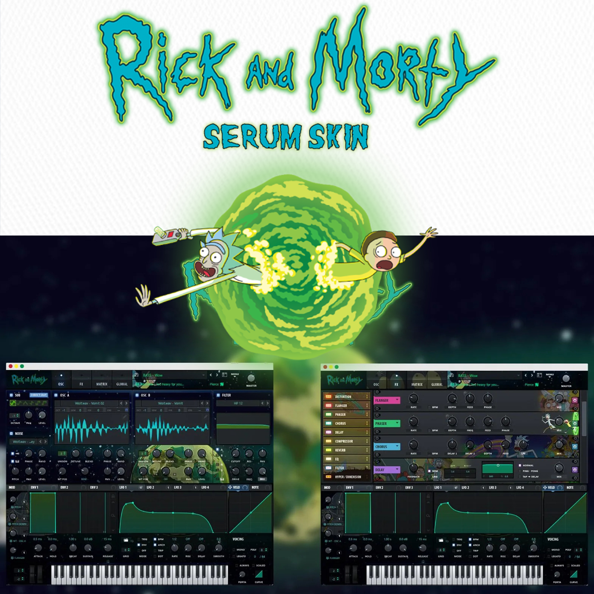 دانلود اسکین وی اس تی سروم Rick N Morty Serum Skin